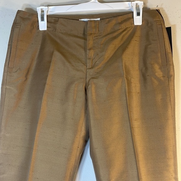 NWT. Banana Republic Women’s 4 100% Silk Satin 2-Layer Trousers w/Side Split. - Picture 3 of 13